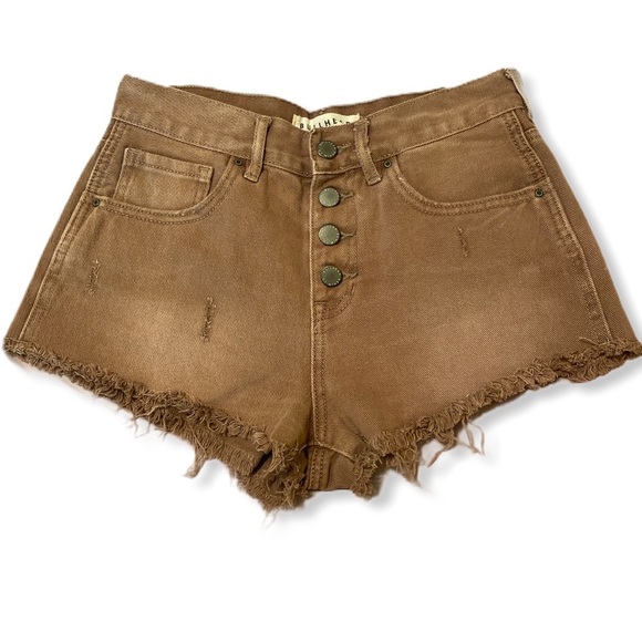 BULLHEAD Mauve High Rise Denim Shorts Sz 26 - Picture 3 of 6